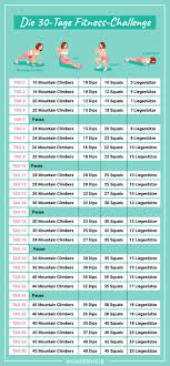 Die 30 Tage Fitness Challenge Fitness Challenge Fitness Herausforderungen 30 Tage Fitness