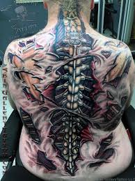 Small bird tattoo on shoulder for women. Ripped Skin Color Backpiece By Brent Severson Tattoonow