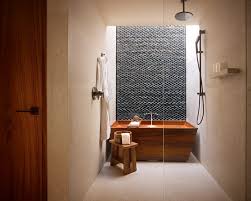 This wet room is based on an all white design featuring white walls, white tub, white basin and white pot. Twelve Contemporary Bathrooms With A Spa Like Feel