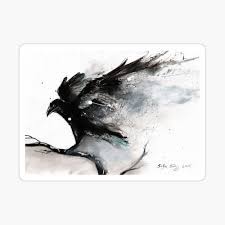Inks superior printing ink co. Abstract Raven Ink Art Canvas Print By Siljaerg Redbubble