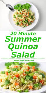 20 Minute Quinoa Summer Salad Tastefulventure Recipe Healthy Eating Recipes Summer Salads Easy Salads To Make