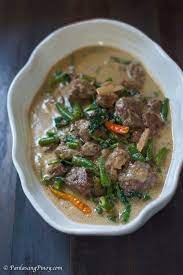 Ginataang Baka Beef In Coconut Milk With Green Beans And Spinach Panlasang Pinoy Recipe Beef Recipes Recipes Food