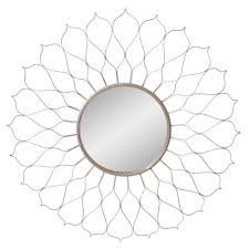 Display it among pieces of contemporary decor for a chic look. Silver Round Flower Petal Sunburst Wall Accent Mirror 38 X38 By Patton Wall Decor Walmart Com Walmart Com