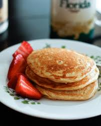 Greek yogurt adds in a good amount of protein and there is no added fat. Whole Grain Orange Vanilla Greek Yogurt Pancakes