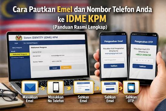 Cara Memautkan E-mel dan Nombor Telefon Anda ke IDME KPM (Panduan ...