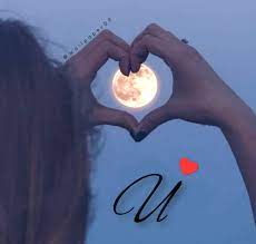 Awesome dp set name letter. Hand Heart With Full Moon A To Z Alphabet Letters Dp Images Wallpaper Dp