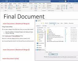 Merge Multiple Word Documents Words Word File Documents
