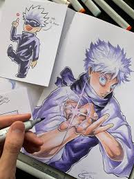 Yo AnimeArt 👀 Finally tried drawing the legendary Gojo Satoru, lmk what  you think! 🤞🏻🎆