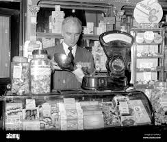 English sweet shops Black and White Stock Photos & Images
