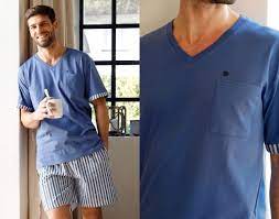 De plus, ils sont disponibles concernant son nettoyage, sachez que ce pyjama short homme est lavable en machine en usant d'un programme délicat. Pyjama Homme A Rayures Marines Dodo Homewear Becquet