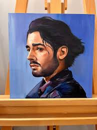 Miniature Bierstadt Matterhorn painting progress