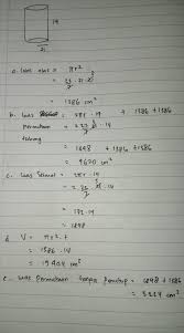 Maybe you would like to learn more about one of these? Jari Jari Suatu Tabung 21 Cm Dan Tinggi 14 Cm Hitunglah A Luas Alas Tabung B Luas Selimut Tabung Brainly Co Id