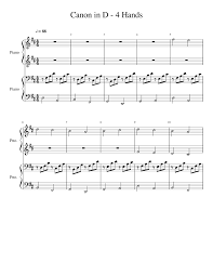 Feel free to recommend similar pieces if you liked this piece, or alternatives if you didn't. Canon In D 4 Hands Sheet Music For Piano Piano Duo Musescore Com
