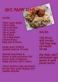 Nasi Mandy Ayam Malaysian Food Rice Recipes Savoury Dishes