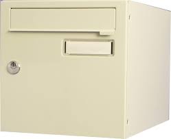 Boite Aux Lettres Normalisee 2 Portes Exterieur Renz Acier Beige Brillant Leroy Merlin