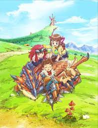 Toho Reveals First Monster Hunter Stories Ride On Anime Box Set Artwork Monster Hunter Cat Monster Hunter Series Monster Hunter Art