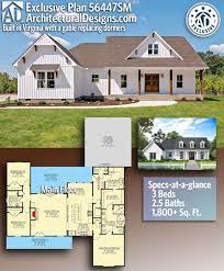 Plan 56447sm Exclusive Modern Farmhouse With Expansive Rear Porch And Double Carport House Plans Farmhouse Vacation House Plans Country House Plans