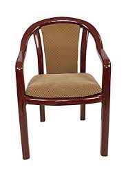 Discover prices, catalogues and new features. Supreme Ornate Set Of 4 Plastic Chairs With Cushion For Home And Office Rosewood And Brown Amazon In Home Kitchen