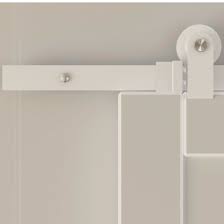 Check spelling or type a new query. Homcom 6 Foot White Sliding Barn Door Hardware Kit Overstock 18072711