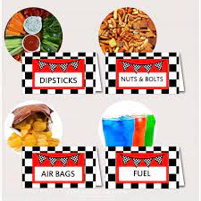 Free Printable Race Car Food Labels