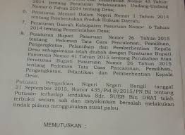 Check spelling or type a new query. Sk Pemberhentian Kades Candiwates Salah Tulis Perda Wartabromo