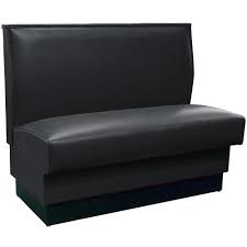 American Tables Seating Qas 36 46 Black Plain Single Back Fully Upholstered Booth Quick Ship Booth Seating Table Seating Banquette Seating In Kitchen