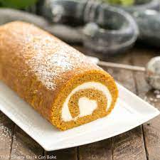 Beat eggs and granulated sugar in large mixer bowl until thick. Pumpkin Roll Recipe That Skinny Chick Can Bake