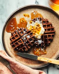 Gluten Free Buckwheat Coconut Waffles With Cocoa Recipe Food Banana Waffles Sweet Recipes
