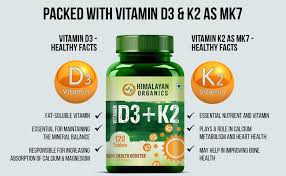 2.4 best vitamin d3 and k2 supplement with a high absorption rate. Himalayan Organics Vitamin D3 With K2 As Mk7 Supplement 120 Veg Tablets Amazon In Health Personal Care