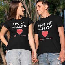 Friends Valentine Couple Shirt He S My Lobster Couple T Shirt Best Valentine Gift For Her Friends Tv Show Apparel