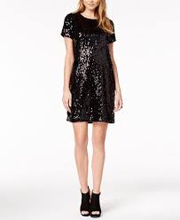 Bar Iii Sequined Shift Dress Created For Macy S Mini Cocktail Dress Dresses Shimmer Dress