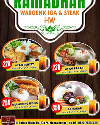 Ada lebih dari 100 jenis menu yang disediakan resto ini. Waroenk Iga Steak Hw Home Facebook