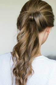 Easy Half Up Half Down Bow Hair Tutorial Quick And Easy No Heat Hairstyle Tutorials With Beauty Blogger A Easy Hairstyles Fancy Ponytail Hair Tutorials Easy