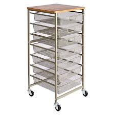 Easy asemble, for kitchen, office, bathroom, bedroom,laundry room（ white ）. Rolling Storage Cart And Organizer With 7 Metal Mesh Drawers Walmart Com Walmart Com