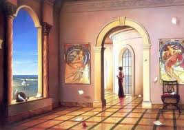 Lady In Red By Orlando Rafael Quevedo Lady In Red Painting Red Art