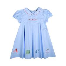 Blue Shadow Embroidered Abc Pleat Dress Cecil And Lou