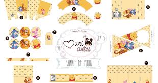 Lovely Winnie The Pooh Free Printable Editable Kit Winnie The Pooh Birthday Baby Birthday Decorations Free Birthday Printables