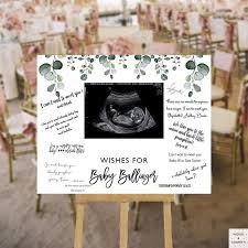 While on display, guests can sign the pillow using a. Greenery Baby Shower Guest Book Sign