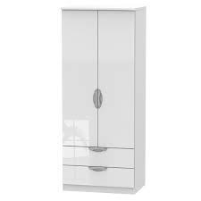 Explore the next range of stylish wardrobes. 2 Door Wardrobes Camden White Wardrobe With Drawers Cam061wgw