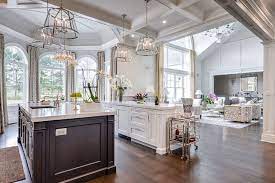 Double Kitchen Island Layout And Open Floor Plan Large Kitchen Plan Luxury Kitchen Design Kitchen Design Open Large Kitchen Plans