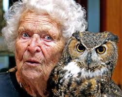 The Eagle Lady' says goodbye to an old friend