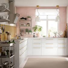 A Smart Open Storage Kitchen In 2020 White Ikea Kitchen Ikea Kitchen Kitchen Faucet