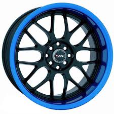 Black And Blue Alloy Wheels Blue Rims Custom Wheels Wheel Rims Car Wheels