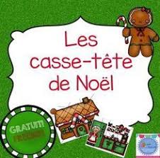 French Christmas Puzzles Free Casse Tete De Noel Gratuit Classroom Christmas Activities French Christmas Christmas Teaching