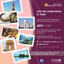 Join The Celebrations With Ambassador Travels Upto 40 Off On Qatar Airways Call Us For Know More 974 55003230 4441412 Travel Celebrities Holiday