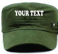 Dark Green Water Resistant Military Cap, Army Style Hat ...