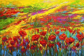 That allowed me to capture the momentary and transient beauty of field flowers. Blanket Of Joy Modern Impressionistic Oil Painting Of Poppy Flower Field Painting By Patricia Awapara