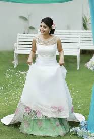Pin By Benny Arun On Indian Bridal Look Christian Wedding Gowns Bridal Dresses Christian Bridal Saree