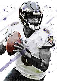 Lamar Jackson By Smh Yrdbk In 2020 Ravens Football Nfl Football Art Football Art