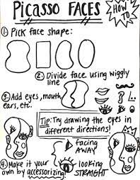 Children love all the possibilities and you'll love how easy it will be to plan this abstract portrait drawing lesson! How To Picasso Cubist Faces By Beth Robson Teachers Pay Teachers